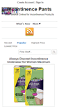 Mobile Screenshot of incontinencepants.net