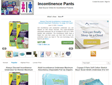 Tablet Screenshot of incontinencepants.net